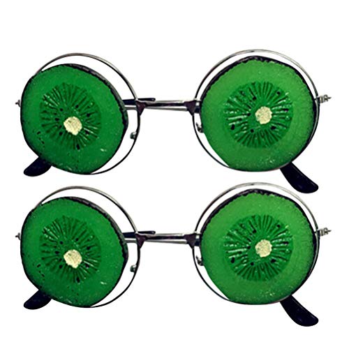 Amosfun Lustige Cosplay-Brille, Kiwi, Obstform, Party-Brille, dekorative Requisite, Hochzeit, Foto-Requisite von Amosfun