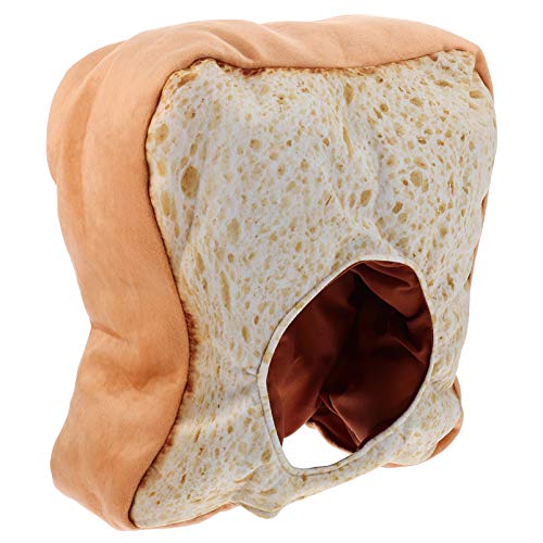 Amosfun Lustige Toast Brot Hut, Warme PlüSch Brot Kappe, Selfie Requisiten, KostüM ZubehöR FüR Party Und Rollenspiele, 36 X 32 X 13 Cm von Amosfun