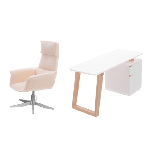 Amosfun Maßstab Realistisches Mini Möbel Modell Für Puppenhaus Büro Szenerie Kreatives DIY Zubehör Für Rollenspiele Und Dekoration von Amosfun