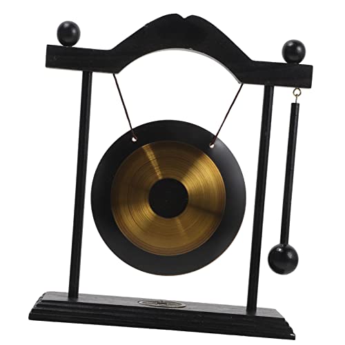 Amosfun Messing Gong Desktop Fengshui Deko mit Holzständer Stabiles Vintage Gong Klanginstrument für Haussegen und Exotische Wohnraumgestaltung Amosfun Messing Gong Desktop Fengshui Deko mit Holzständer Stabiles Vintage Gong Klanginstrument für Haussegen und Exotische Wohnraumgestaltung von Amosfun