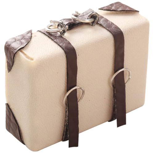 Amosfun Miniatur Reisekoffer FüR Puppenhaus, Vintage Koffer, Kleiner Koffer Deko FüR PuppenstubenmöBel, Beige, 4.7 X 3.5 X 1.8 cm, Pu Amosfun Miniatur Reisekoffer FüR Puppenhaus, Vintage Koffer, Kleiner Koffer Deko FüR PuppenstubenmöBel, Beige, 4.7 X 3.5 X 1.8 cm, Pu von Amosfun