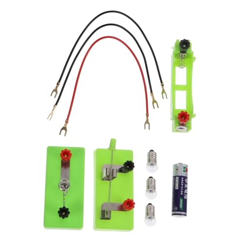 Amosfun Physik Lampenhalter Basis für Elektrische Experimente DIY Stromkreis Bausatz für Grundschule Robustes Experimentiergerät für Sachkunde Elektro Physikunterricht Stem Lernset von Amosfun