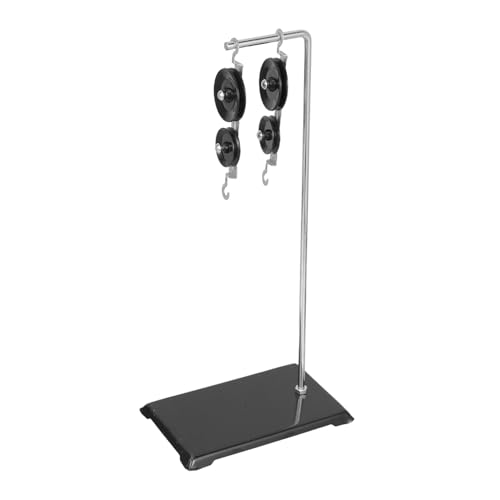 Amosfun Physik-schulversuch Pulley-System aus Galvanisiertem Stahl mit Stabiler Verstärkter Basis für Naturwissenschaftliche Experimente und Mechanische Lernprojekte von Amosfun