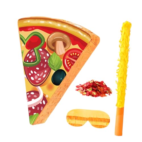 Amosfun Pizza Pinata Partyspiel für Schlagstab Augenbinde und Konfetti Interaktives Geburtstags und Cinco De Mayo Partyzubehör Nachfüllbar mit Süßigkeiten Amosfun Pizza Pinata Partyspiel für Schlagstab Augenbinde und Konfetti Interaktives Geburtstags und Cinco De Mayo Partyzubehör Nachfüllbar mit Süßigkeiten von Amosfun