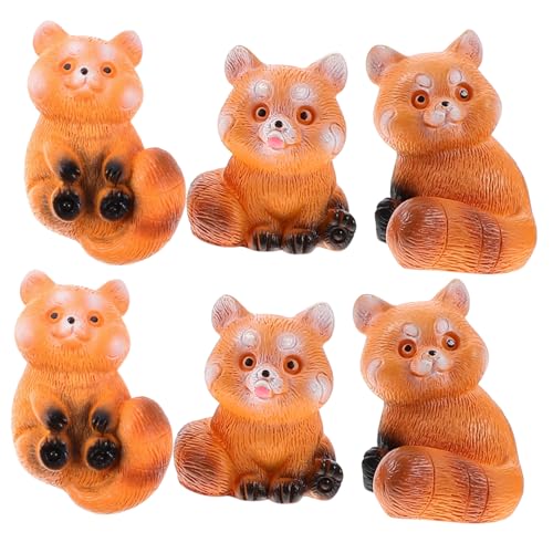 Amosfun Realistisches Rotes Panda Figuren Set - Panda Schreibtisch Panda Skulptur Panda Plüschtier Mini Tier Modell Entzückende Tierstatue Amosfun Realistisches Rotes Panda Figuren Set - Panda Schreibtisch Panda Skulptur Panda Plüschtier Mini Tier Modell Entzückende Tierstatue von Amosfun