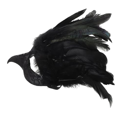 Amosfun Schwarze Federmaske Halbgesichtsmaske für Frauen und Männer Leichtes Ergonomisches Halloween Kostüm Accessoire Geeignet für Karneval Maskenball und Cosplay Partys Amosfun Schwarze Federmaske Halbgesichtsmaske für Frauen und Männer Leichtes Ergonomisches Halloween Kostüm Accessoire Geeignet für Karneval Maskenball und Cosplay Partys von Amosfun