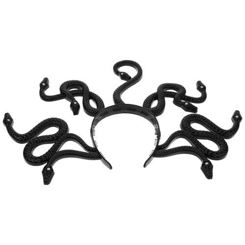 Amosfun Schwarzes Medusa-Schlangen-Stirnband Halloween-Kostüm Medusa Cosplay-Kopfschmuck Haarreifen Gruseliger Tag Der Toten Kostümparty Schlangenkronen Tiaras Haare Amosfun Schwarzes Medusa-Schlangen-Stirnband Halloween-Kostüm Medusa Cosplay-Kopfschmuck Haarreifen Gruseliger Tag Der Toten Kostümparty Schlangenkronen Tiaras Haare von Amosfun