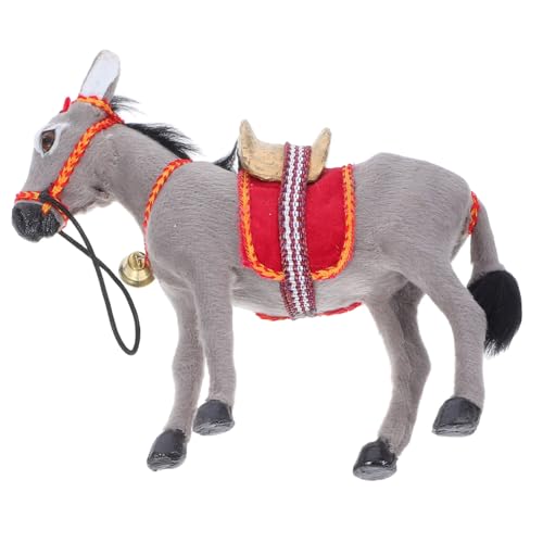 Amosfun Miniatur-Esel-tierfigur Kunststoff Nutztiere Spielzeug Pädagogisches Plüschtier Simulation Tiermodell Dekoratives Ornament Für Jungen Und Mädchen von Amosfun