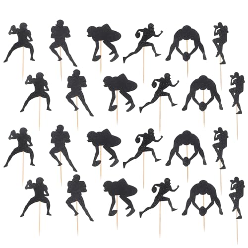 Amosfun Sport Kuchendeckel American Football Cupcake Topper Obst Topper Kuchen Picks für Kantine Sport Thema Party Supplies 24-TLG Amosfun Sport Kuchendeckel American Football Cupcake Topper Obst Topper Kuchen Picks für Kantine Sport Thema Party Supplies 24-TLG von Amosfun