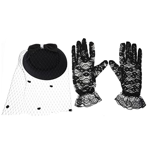 Amosfun Tanzparty-set Mit Hut Und Handschuhen Schickes Und Charmantes Accessoire-set Für Damen Geeignet Für Kurzes Und Langes Haar Amosfun Tanzparty-set Mit Hut Und Handschuhen Schickes Und Charmantes Accessoire-set Für Damen Geeignet Für Kurzes Und Langes Haar von Amosfun