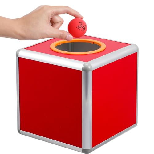 Amosfun Tombola-Box, Lotteriebox, Tombola-Box, Spendenbox, Lotteriebox, Aufbewahrungsbehälter, quadratisch, Tombola, Spielbox, Wahlurne, Vorschlagsbox für Party, 25 cm von Amosfun