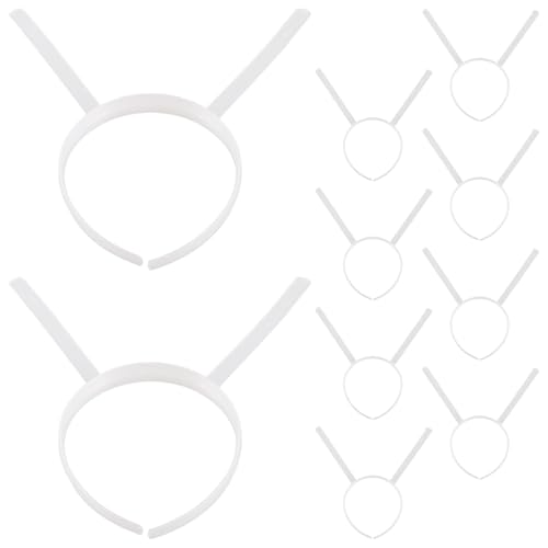 Amosfun Unbemalte Stirnbandbasen 10 Stück Schlichte Reifen Zur Herstellung Von Haarbändern 2 Cm Länge Cosplay-zubehör von Amosfun