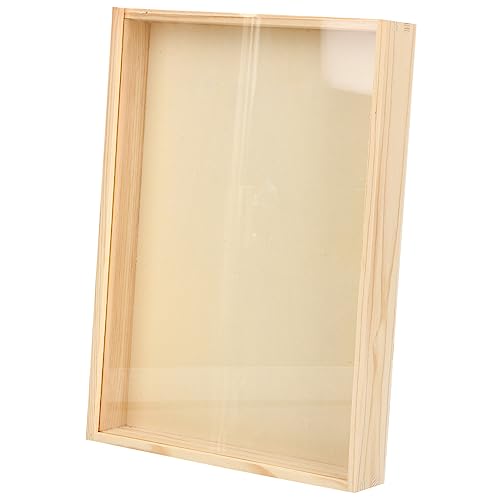 Amosfun Vintage Probenanzeigekasten Aus Holz Mit Deckel Multifunktionale Vitrine Für Insekten Getrocknete Schmuck Kleine Kunstwerke Für Wand von Amosfun