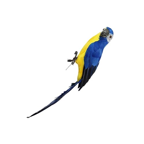 Amosfun Vogelschmuck Taube Papagei Vogelbad Brunnen Vogelspielplatz Simulationsvogel Vogelmodell Simulation Spatz von Amosfun