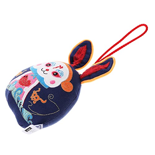 Amosfun Wufu-Kaninchen-Verzierung Plüschhase chinesisches neujahr deko 2023 Sternzeichen Hase Puppe Häschenplüschtier für chinesisches neues Jahr Tierspielzeug Desktop-Spielzeug Hasenpuppe von Amosfun