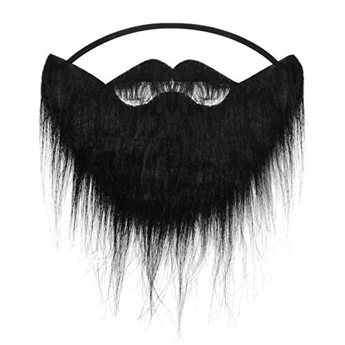 Amosfun falschen Bart Schnurrbart Halloween Kostüm Cosplay Zubehör für Männer Erwachsene (schwarz) von Amosfun