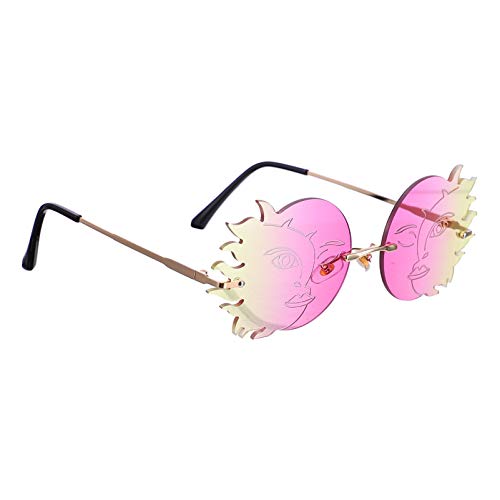 personalisierte Sonnenbrillen runde Brille für Damen modische sonnenbrillen für damen polygonal schnapsgläser rahmenlose Brille modische Brillen fotografie brille lustig Fräulein von Amosfun