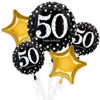 "50. Geburtstag" Glitzer Ballon-Set, 5-teilig von Amscan Europe GmbH