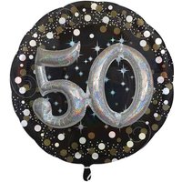 Glitzer-Folieballon Set mit 3D Effekt zum 50. Geburtstag von Amscan Europe GmbH