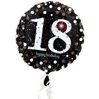 Glitzer-Folieballon zum besonderen 18. Geburtstag, 1 Stück, 35cm von Amscan Europe GmbH