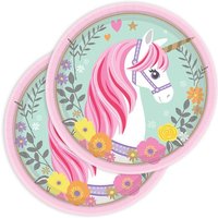 "Magisches Einhorn" kleine  Partyteller, 8er Pack, 17,8 cm, Pappe von Amscan Europe GmbH