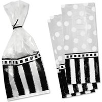 Mitgebseltütchen Black & White, 20er Pck, inkl. Verschlüssen, transparent, 10x23cm Mitgebseltütchen Black & White, 20er Pck, inkl. Verschlüssen, transparent, 10x23cm von Amscan Europe GmbH