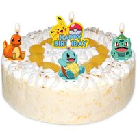 Pokemon Geburtstagskerzen im 4er Pack für Überraschungstorten Kinder von Amscan Europe GmbH