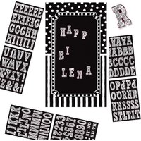 Türposter Black & White - personalisierbar, mit Stickern, 165cm von Amscan Europe GmbH