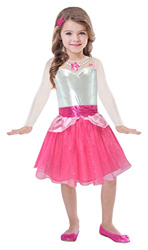 Amscan BA105 Rock & Royals Barbie Kleid - Rosa - 3-5 Jahre von Amscan