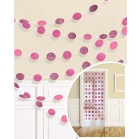 Amscan Dekohänger Glitzer pink 213cm 6 Stück von Amscan