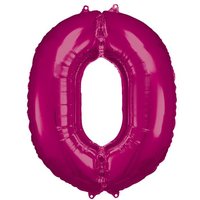 Amscan Folienballon Zahl 0 pink 66x88cm von Amscan