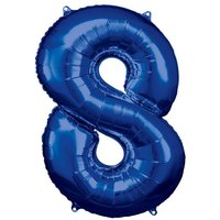 Amscan Folienballon Zahl 8 blau 53x83cm von Amscan