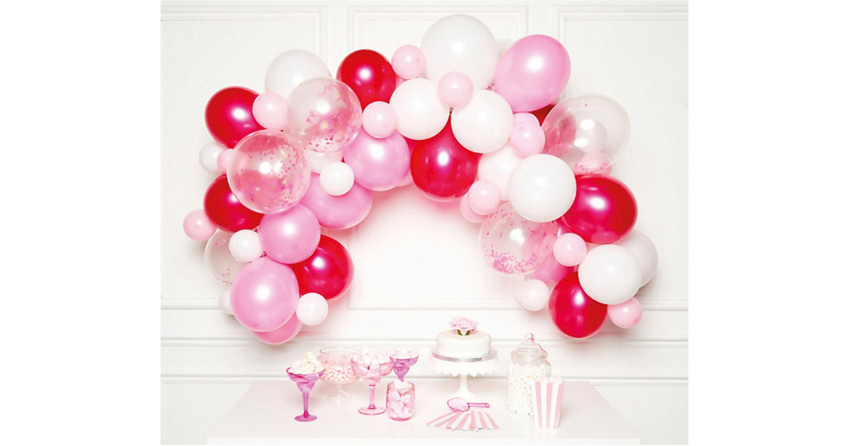 DIY Ballongirlande Pink, 70 Ballons pink/rosa von Amscan