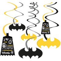 Deko-Spiralen "Batman" aus Pappe, 6er Pack, 60cm Deko-Spiralen "Batman" aus Pappe, 6er Pack, 60cm von Amscan