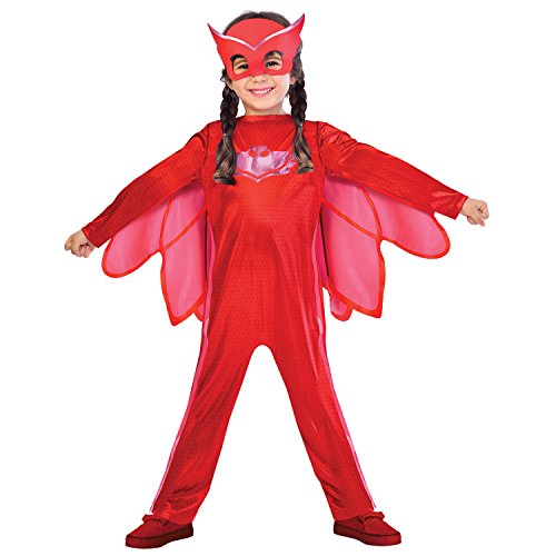 Amscan 9902950 - Kinderkostüm PJ Masks Eulette, Jumpsuit und Maske, Pyjamahelden von amscan