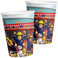 Feuerwehrmann Sam Becher im 8er Pack, Einwegbecher für Kinder Feuerwehrmann Sam Becher im 8er Pack, Einwegbecher für Kinder von Amscan