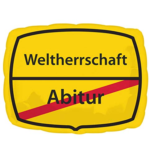 Amscan 3770501 - Junior Shape Folienballon Abitur - Weltherrschaft, circa 43 x 30 cm, Heliumballon Amscan 3770501 - Junior Shape Folienballon Abitur - Weltherrschaft, circa 43 x 30 cm, Heliumballon von amscan