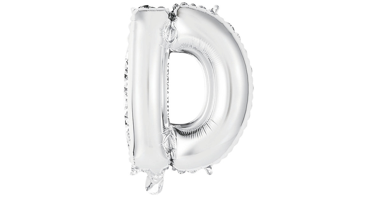 Folienballon Buchstabe D mini 34cm silber silber Modell 3 Folienballon Buchstabe D mini 34cm silber silber Modell 3 von Amscan