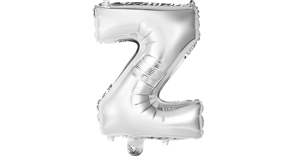 Folienballon Buchstabe Z mini 34cm silber türkis/orange Folienballon Buchstabe Z mini 34cm silber türkis/orange von Amscan
