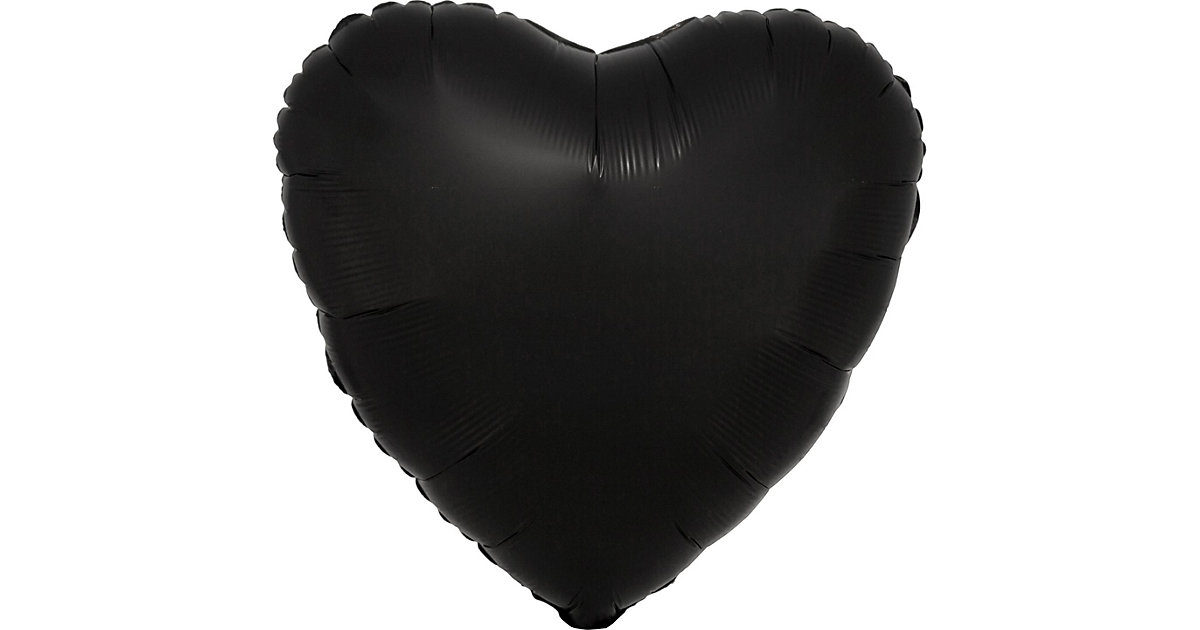 Folienballon Herz 43cm Seidenglanz schwarz Folienballon Herz 43cm Seidenglanz schwarz von Amscan
