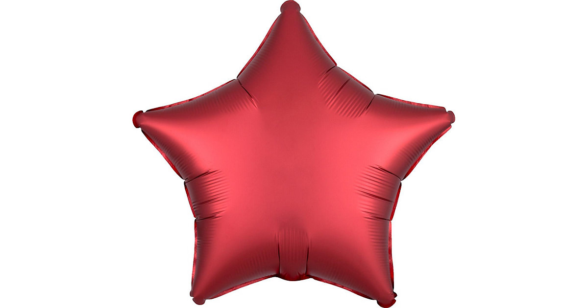 Folienballon Stern 48cm Seidenglanz dunkelrot von Amscan