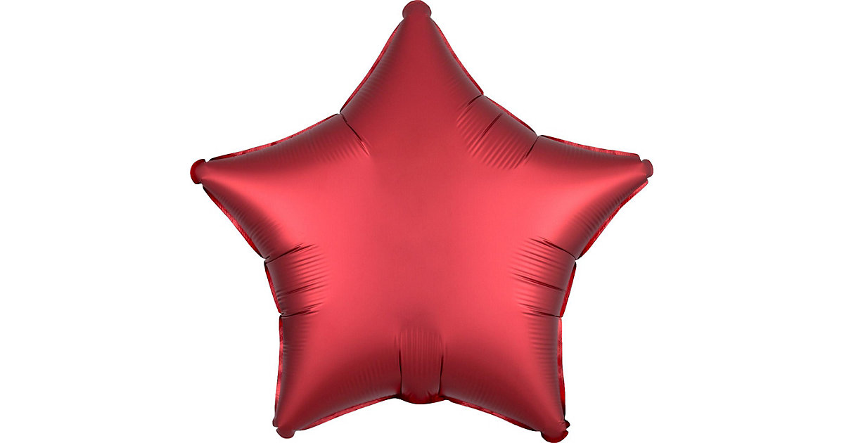 Folienballon Stern 48cm Seidenglanz dunkelrot Folienballon Stern 48cm Seidenglanz dunkelrot von Amscan