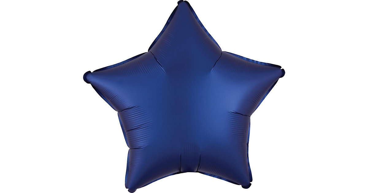 Folienballon Stern 48cm Seidenglanz marineblau Folienballon Stern 48cm Seidenglanz marineblau von Amscan