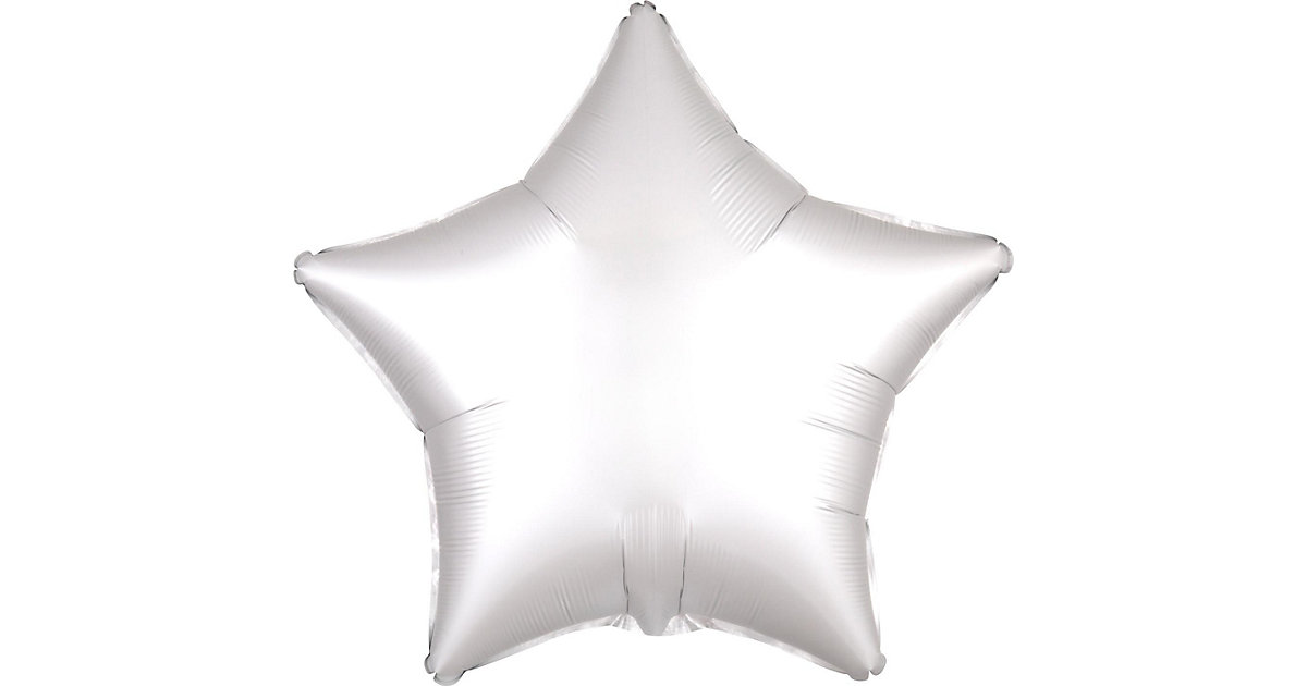 Folienballon Stern 48cm Seidenglanz weiß Folienballon Stern 48cm Seidenglanz weiß von Amscan