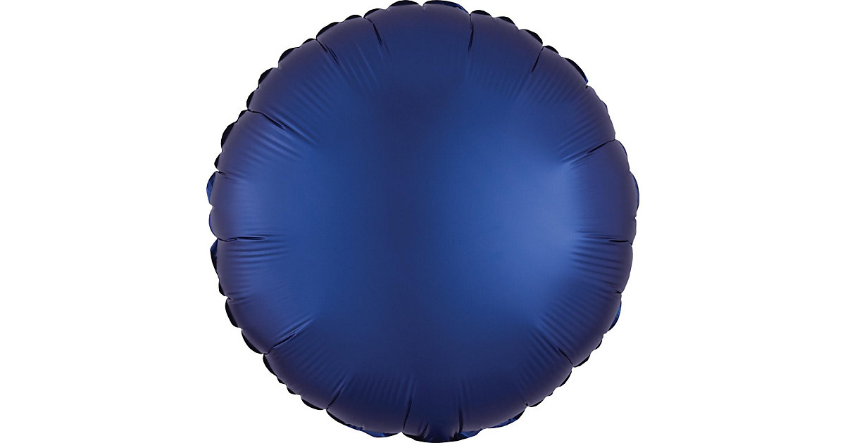 Folienballon rund D43cm Seidenglanz marineblau Folienballon rund D43cm Seidenglanz marineblau von Amscan