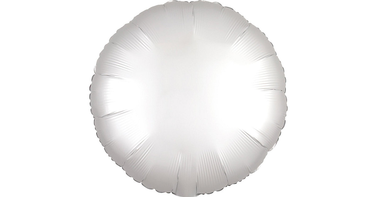 Folienballon rund D43cm Seidenglanz weiß Folienballon rund D43cm Seidenglanz weiß von Amscan