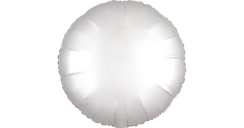 Folienballon rund D43cm Seidenglanz weiß von Amscan