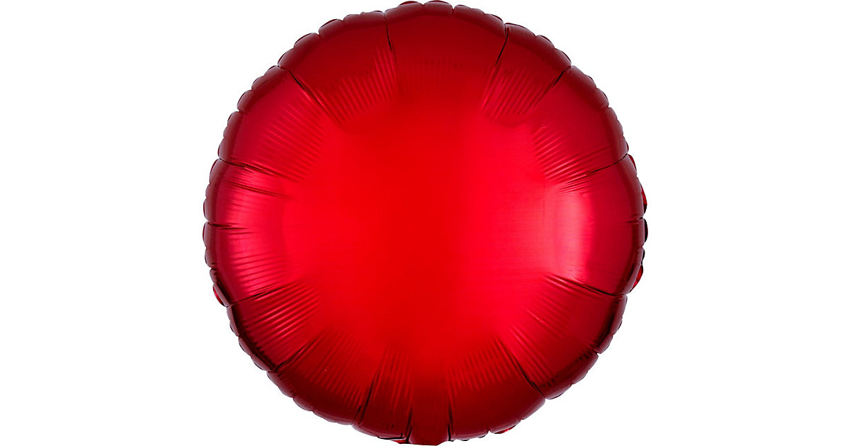Folienballon rund D43cm rot-metallic metallicrot von Amscan