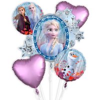 Frozen Ballon-Set, 5-teilig, mit XXL-Ballon und 4 kleinen Ballons von Amscan