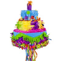 Geburtstagstorte-Pinata aus Pappe, 35cm x Ø25cm Geburtstagstorte-Pinata aus Pappe, 35cm x Ø25cm von Amscan